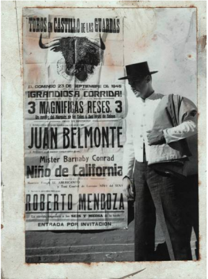 Barnaby Conrad Jr. in Spain in 1945. The bullfighter, bon vivant, portrait artist, saloonkeeper to the stars and author of 36 books died last week in Carpinteria at age 90.